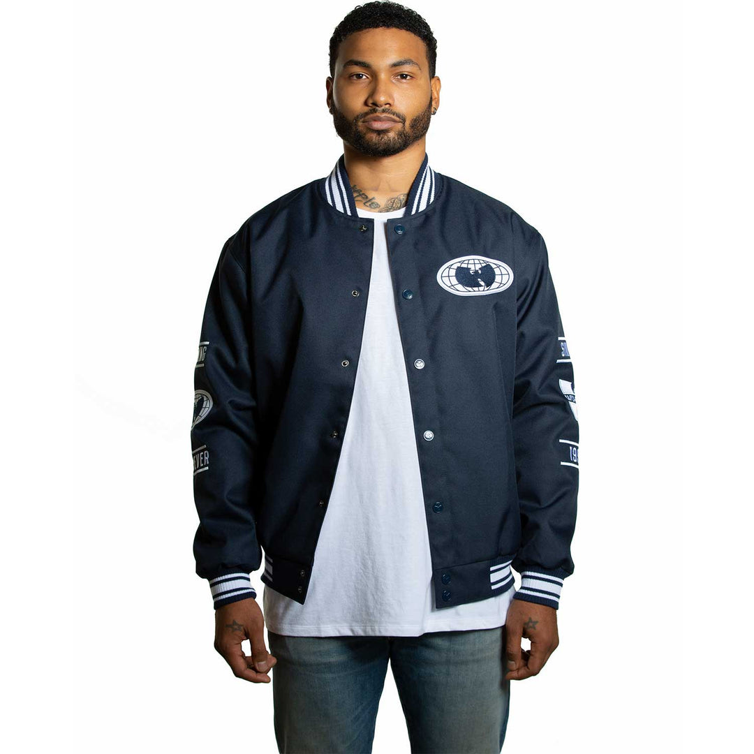 All-City Jacket Navy and White