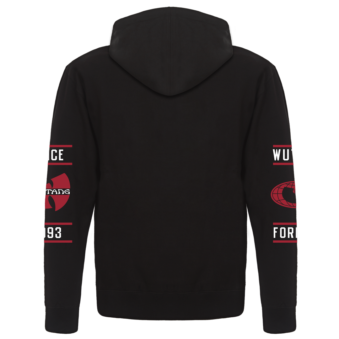 Wu Globe Hoodie Red and Black Wu Tang Clan Shop